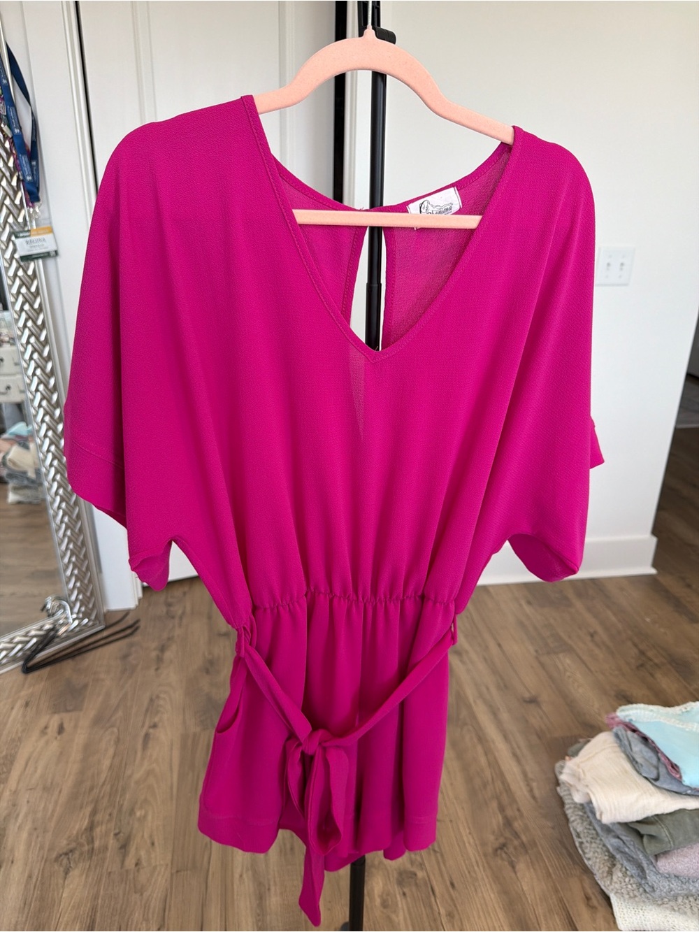 Bright Pink Tie-Waist Women’s Skort
